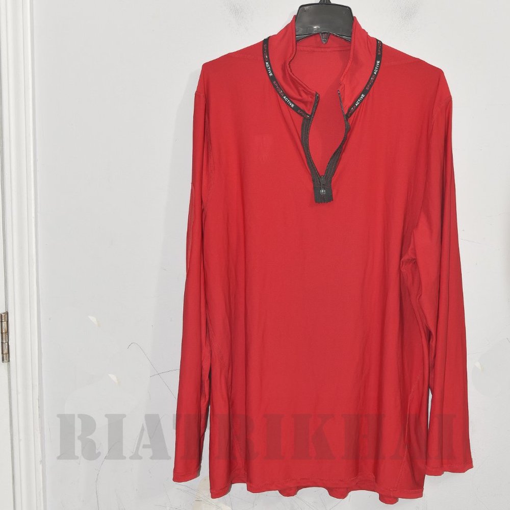 RED NWT Men's  1/4 ( Quater) zip Active Lightweight Pullover Spyder - Picture 11 of 11